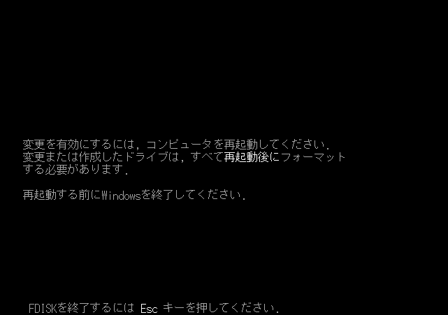 FDISK̏I